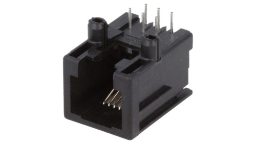 Gniazdo RJ12 6-pin niskoprofilowe Układ 6p6c na PCB THT 215876-1