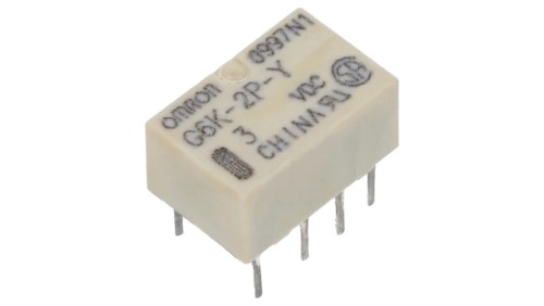 Przekaźnik elektromagnetyczny DPDT Ucewki 3VDC 0,3A/125VAC G6K-2P-Y DC3