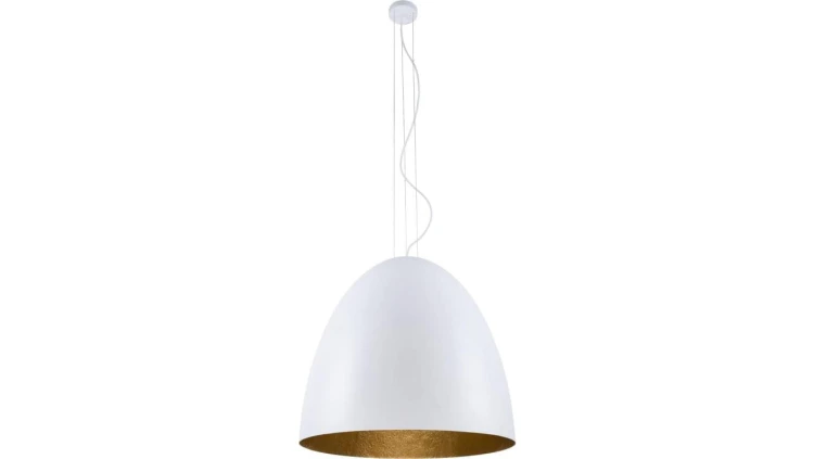 LAMPA WISZĄCA EGG XL 75CM BIAŁO-ZŁOTA 9025 Nowodvorski