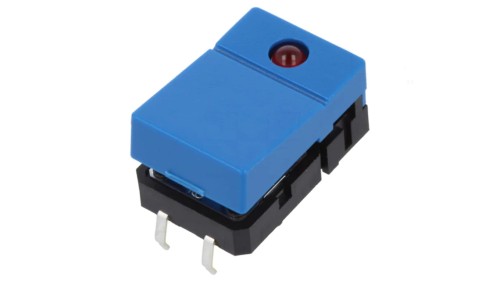 Przełącznik klawiaturowy Poz 2 SPST-NO 0,05A/24VDC niebieski B3J2400