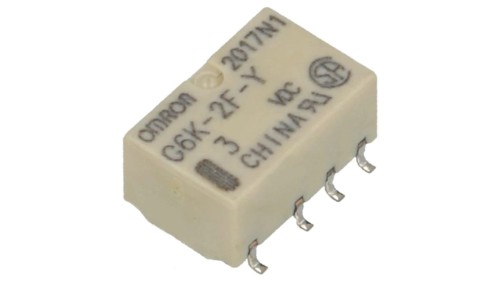 Przekaźnik elektromagnetyczny DPDT Ucewki 3VDC 0,3A/125VAC G6K-2F-Y 3VDC