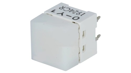 Przełącznik klawiaturowy Poz 2 SPST-NO 0,05A/24VDC biały LED B3W-9000-Y1N