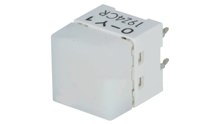 Przełącznik klawiaturowy Poz 2 SPST-NO 0,05A/24VDC biały LED B3W-9000-Y1N