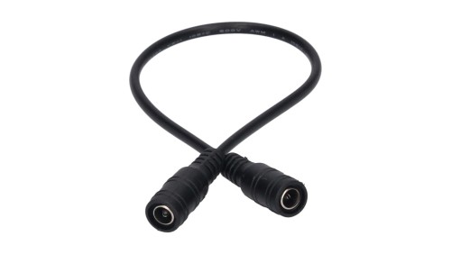 Przedłużka DC 5.5/2.1 1G-1G czarna 30cm 22/20awg