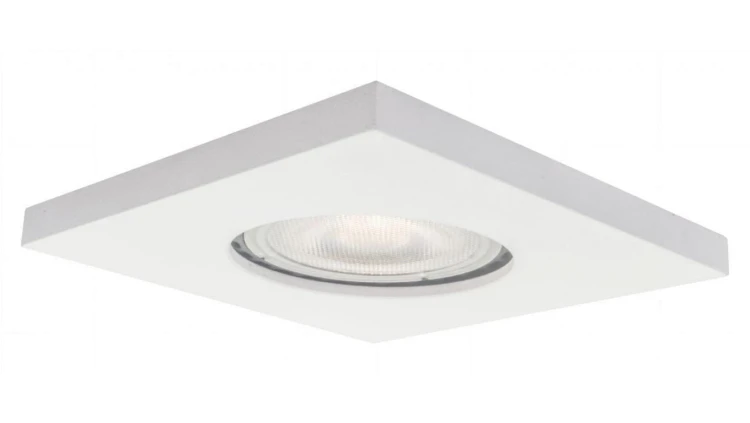Białe oczko nieruchome LAGOS z IP65 do łazienki, GU10 kwadratowe LP-440/1RS WH square Light Prestige