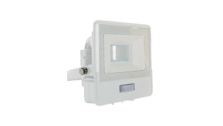 Projektor LED z czujnikiem ruchu 10W 735lm 6500K Dioda SAMSUNG IP65 Biały 5 Lat Gwarancji 20270