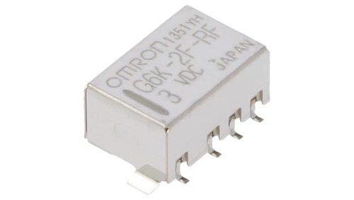 Przekaźnik elektromagnetyczny DPDT Ucewki 3VDC 0,3A/125VAC G6K-2F-RF 3DC