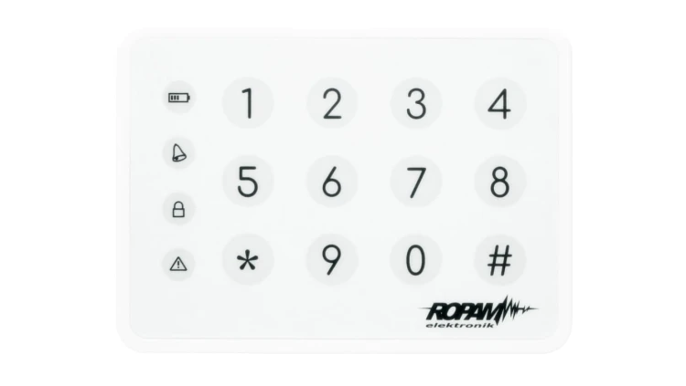 Klawiatura dotykowa, TK-4W, strefowa: natynkowa, kolor biały,