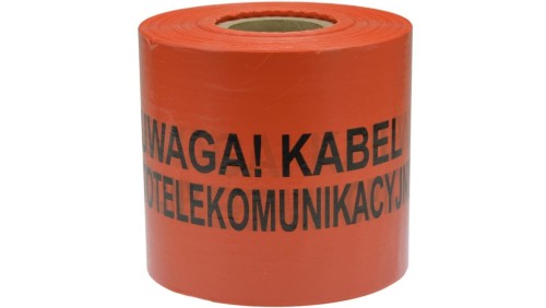 Folia ostrzegawcza POMARAŃCZOWA 20cm x 500m
