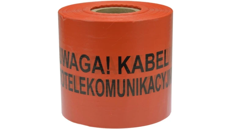 Folia ostrzegawcza POMARAŃCZOWA 20cm x 500m