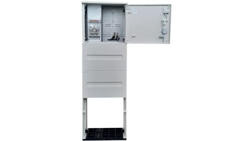 Rozdzielnica licznikowa, złącze pomiarowe na fundamencie + listwa zaciskowa ZP40x40-1P3F-0_LZ-RB_0-F