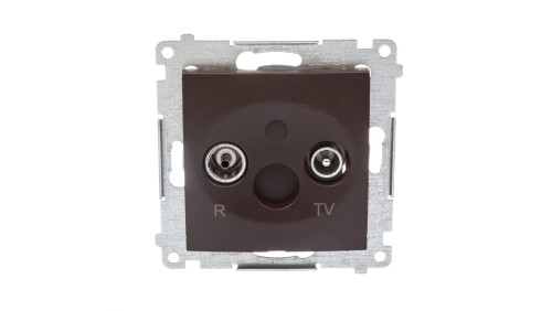 Simon 54 Gniazdo antenowe R/TV zakończeniowe brąz mat DAZ.01/46