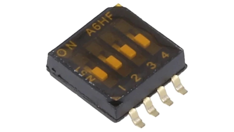 Przełącznik DIP-SWITCH OFF-ON 0,025A/24VDC Poz 2 -30-85C A6HF-4102