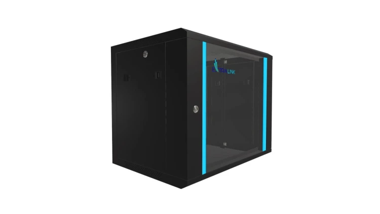 Szafa rack montowana na ścianie Extralink 9U 600x450 Czarna
