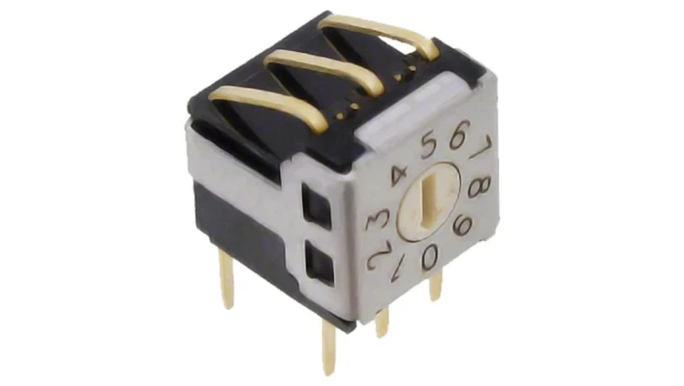 Zadajnik kodu DEC/BCD Poz 10 THT Rstyku max 100m 1,96Ncm A6KV-102RF