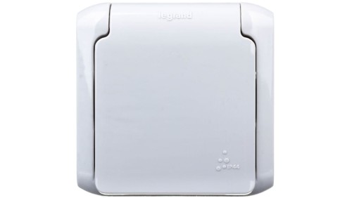 FORIX Gniazdo pojedyncze z/u 16A IP44 z przesłonami szare 782395
