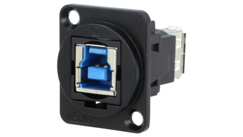 Łącznik USB A - USB B 3.0 FT metal 19x24mm CP30206NMB