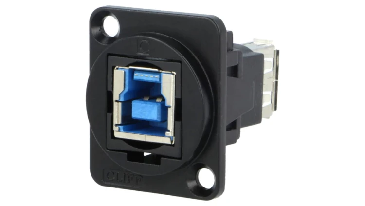 Łącznik USB A - USB B 3.0 FT metal 19x24mm CP30206NMB