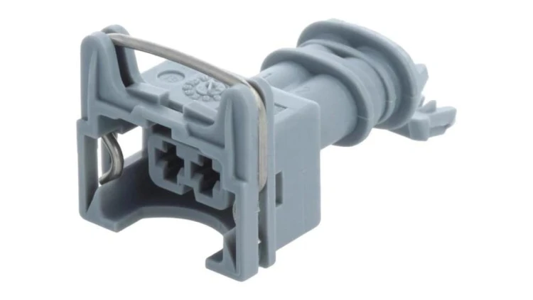 Złącze automotive JPT wtyk żeńskie 2-pin na przewód szary 282189-2