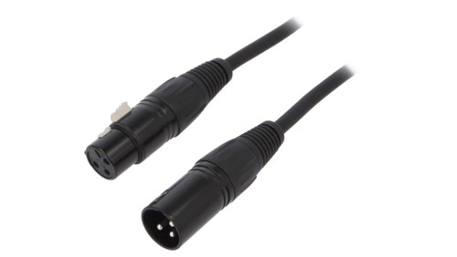 Kabel XLR męski - XLR żeński 3-pin 1m FC619101