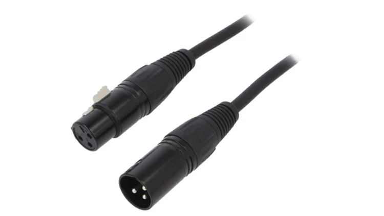 Kabel XLR męski - XLR żeński 3-pin 1m FC619101