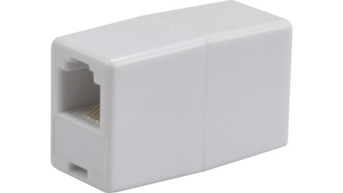 Łącznik modularny telefoniczny 2xRJ11 6p4c kat.3 typu beczka