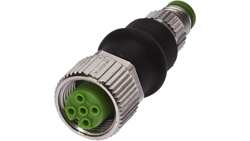 VK000037, Adapter, M12 żeński 3pin prosty, M8 męski 3pin prosty, 24V, -25-85C, IP67