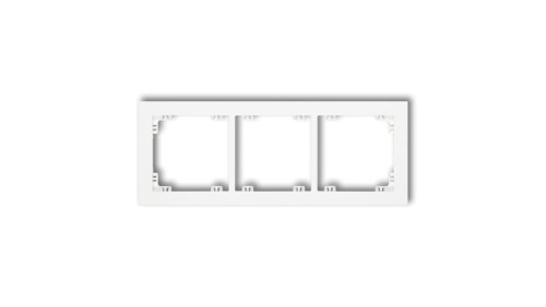 DECO Ramka uniwersalna potrójna z tworzywa, biały mat 25DR-3