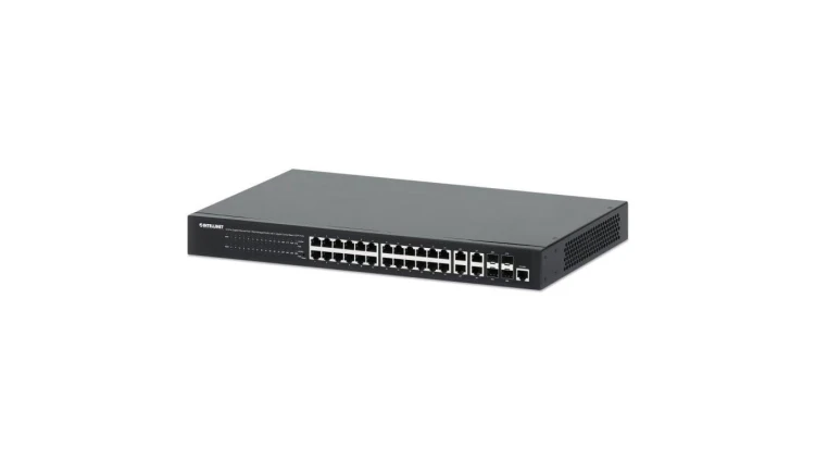 Switch Gigabit 24xPoE+ 370W, 2xCombo RJ45/SFP zarządzalny