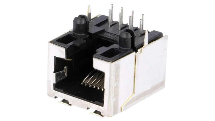Gniazdo RJ45 8-pin Układ 8p8c na PCB THT 3-5338556-1