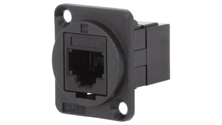 Łącznik FT RJ11 6p4c Kat 3 gniazdo z obu stron 19x24mm CP30223