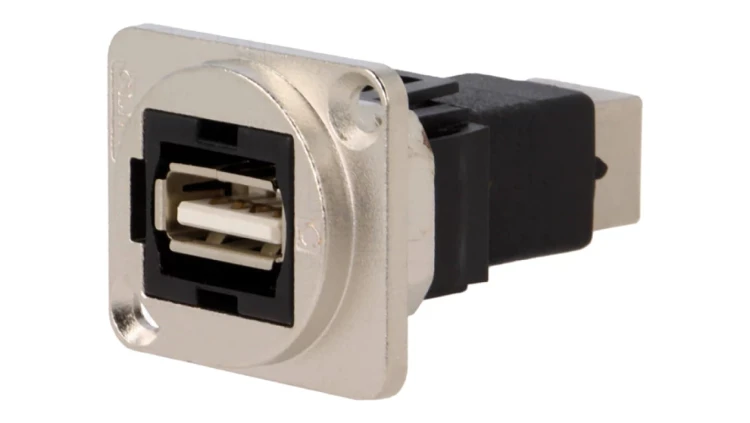 Łącznik USB A - USB B 2.0 FT metal 19x24mm CP30209NM