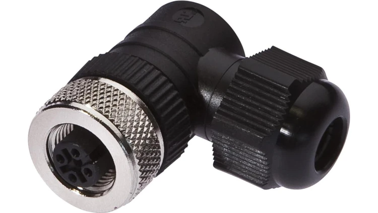 VK003C20, Gniazdo kablowe Ø4-8mm, 4A, 240V, -25-90C, M12 żeńskie 4pin, IP67