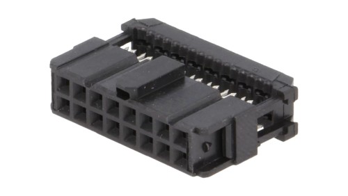 Wtyk IDC żeńskie 16-pin IDC na taśmę 1,27mm złocony czarny 1658621-3