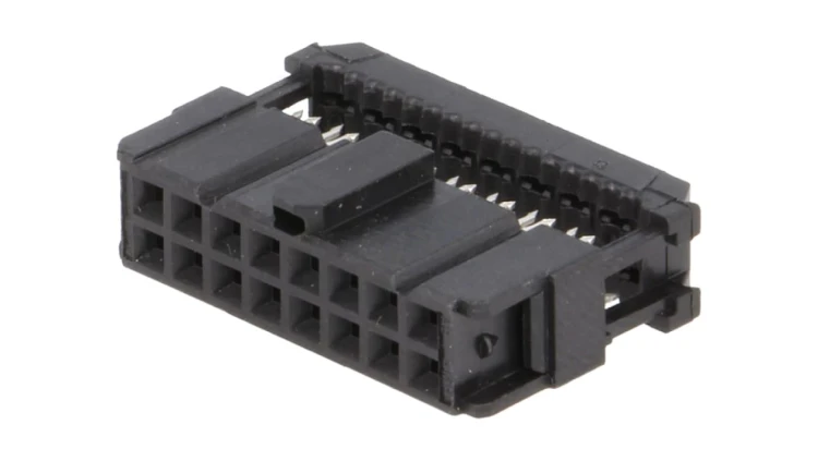 Wtyk IDC żeńskie 16-pin IDC na taśmę 1,27mm złocony czarny 1658621-3