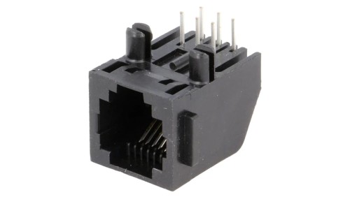 Gniazdo RJ12 6-pin Kat 3 Układ 6p6c na PCB THT 12,7mm 5555163-1