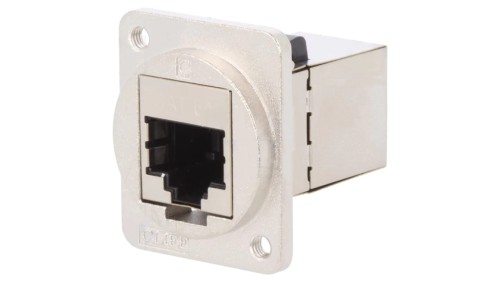 Łącznik FT RJ45 8p8c Kat 6a ekranowane 19x24mm metal CP30225SM3