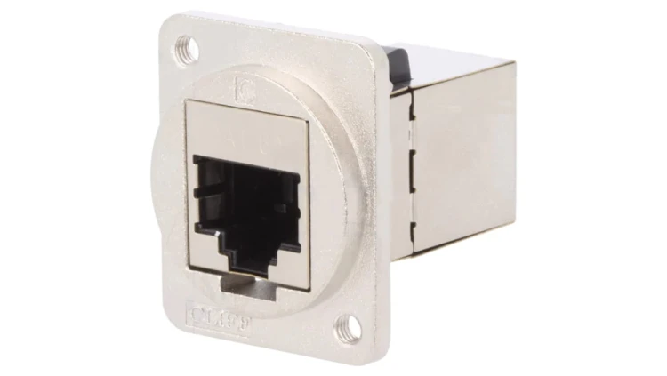 Łącznik FT RJ45 8p8c Kat 6a ekranowane 19x24mm metal CP30225SM3
