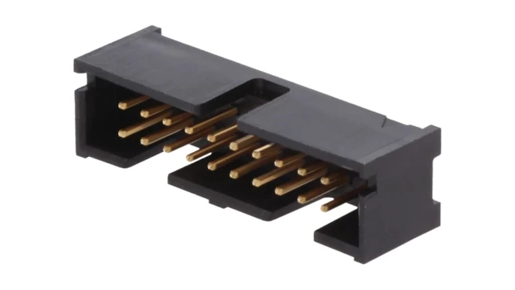 Gniazdo IDC męskie 20-pin proste THT złocony 2,54mm czarny 5103308-5