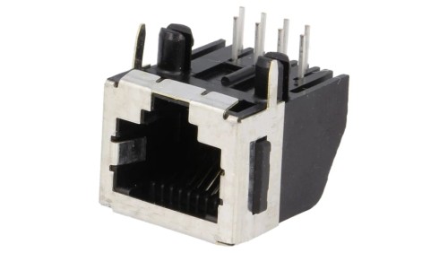 Gniazdo RJ45 8-pin Kat 3 ekranowane,niskoprofilowe na PCB 5555141-1