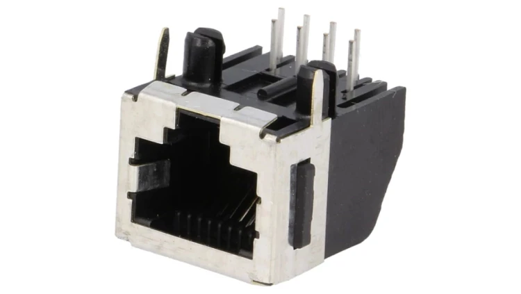 Gniazdo RJ45 8-pin Kat 3 ekranowane,niskoprofilowe na PCB 5555141-1