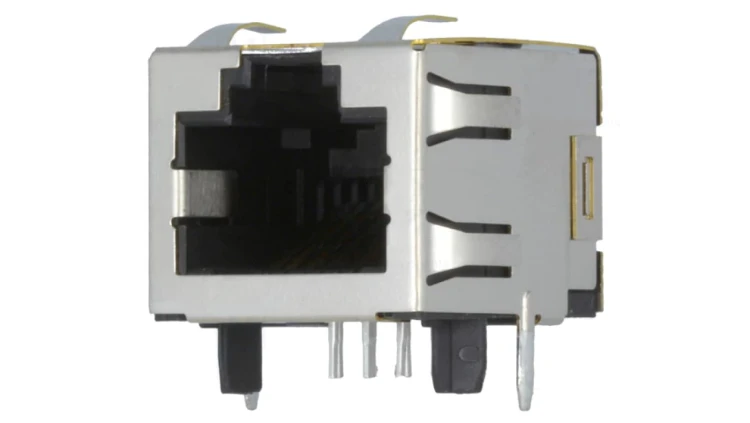 Gniazdo RJ45 8-pin Kat 5 ekranowane Układ 8p8c na PCB THT 1-406541-1