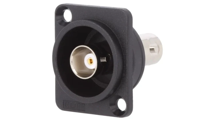 Łącznik BNC gniazdo z obu stron 50 czarny FT 19x24mm CP303090