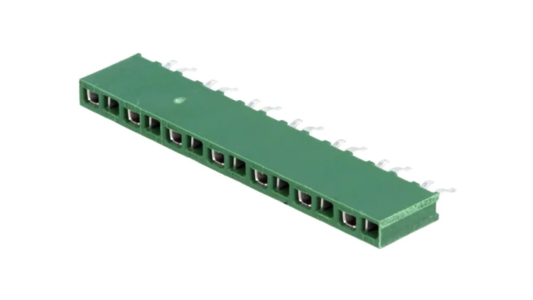 Gniazdo kołkowe HV-100 żeńskie 14-pin proste 2,54mm THT 1x14 1-215297-4