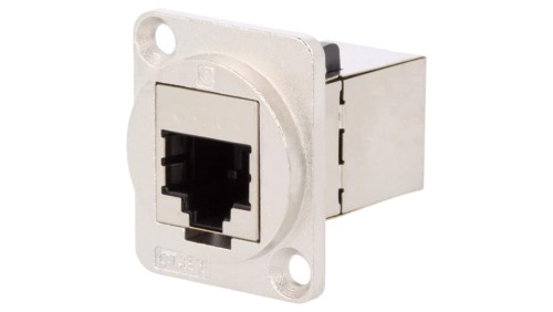 Łącznik FT RJ45 8p8c Kat 6a ekranowane 19x24mm metal CP30225SM