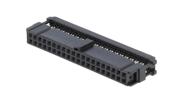 Wtyk IDC żeńskie 40-pin IDC na taśmę 1,27mm złocony czarny 1658621-9
