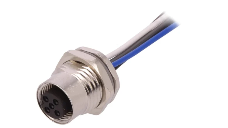 Gniazdo M12 5-pin żeńskie kod A-DeviceNet CANopen przewody T4171110005-002