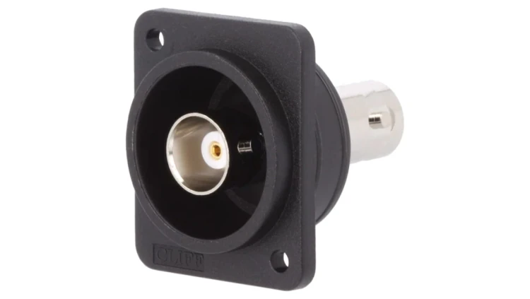 Łącznik BNC gniazdo z obu stron 50 czarny FT 19x24mm CP303090X