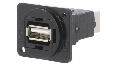 Łącznik USB A - USB B 2.0 FT metal 19x24mm CP30209NM3B
