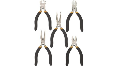 Szczypce precyzyjne uniwersalne 115m, boczne 115mm, czołowe 115mm, wydłużone proste i odgięte 130mm (zestaw 5 szt.) 32D755